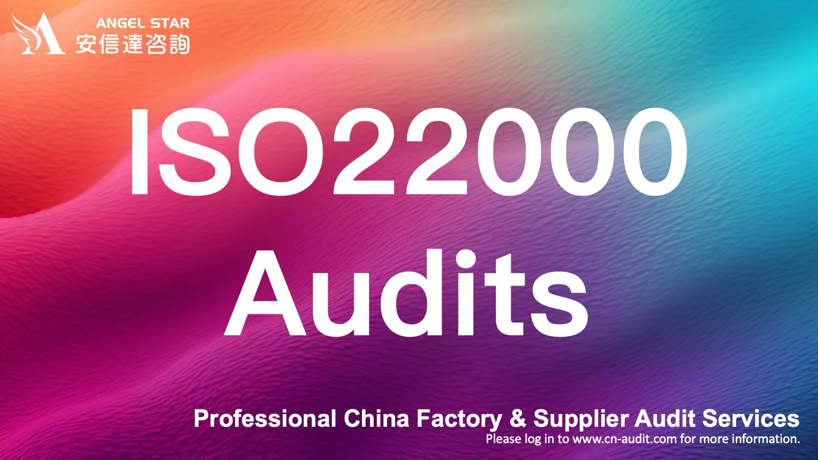ISO22000 food safety management audits for Chinese food factories & suppliers - ensure food safety & meet global market access